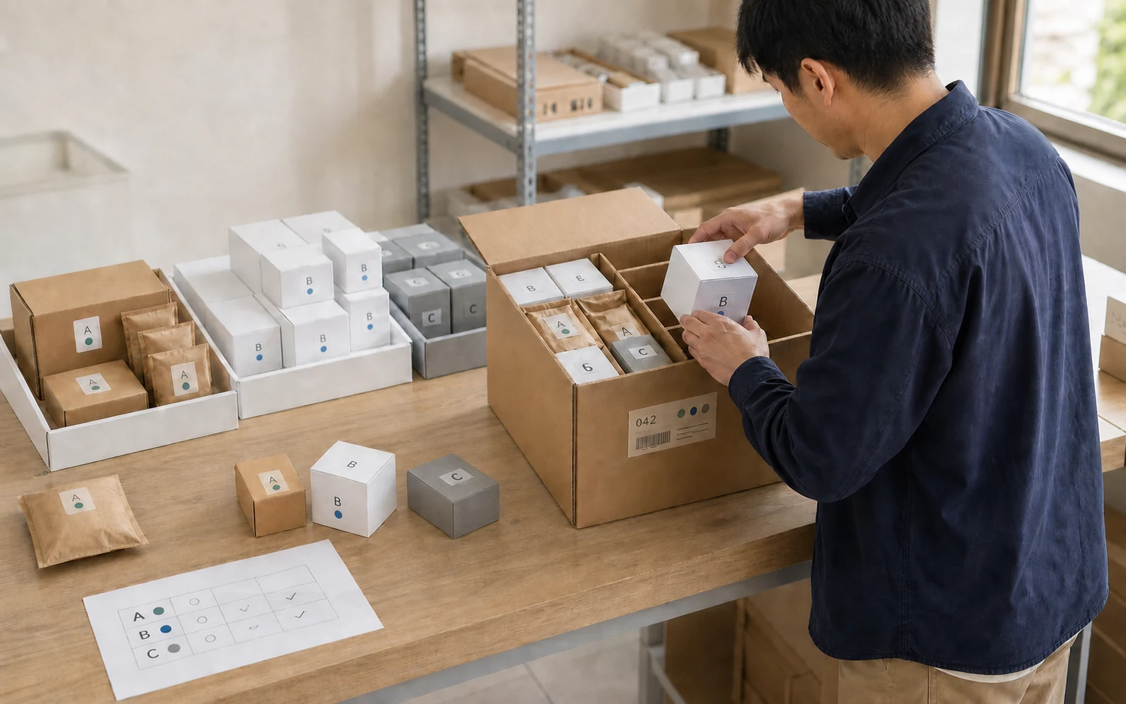Multi-supplier order consolidation and shipment preparation in China